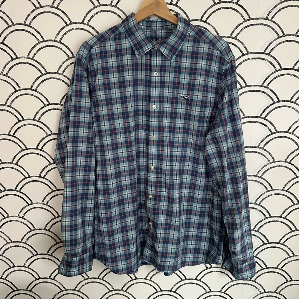 Vineyard Vines Performance Classic Fit Whale Plaid Button Down Shirt